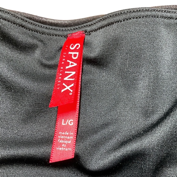 SPANX Black Faux Leather Leggings in LIKE NEW Condition US Sz L - Picture 4 of 8